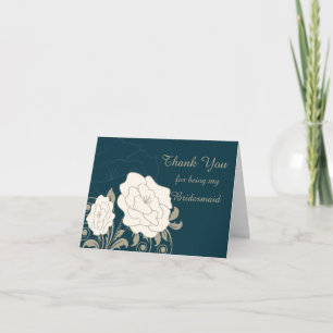 Roses vintages & tournois Bridesmaid Carte de reme