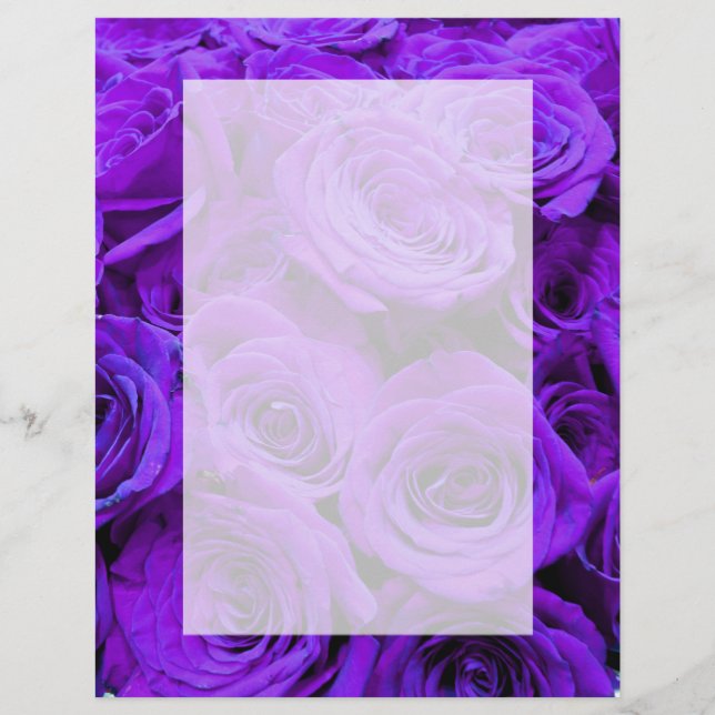 Roses violet romantique, joli bouquet de roses (Devant)