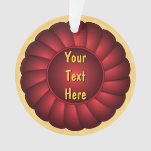 Rosette de ruban rouge pour personnaliser