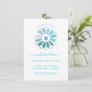 Rosette, Invitation de confirmation bleue