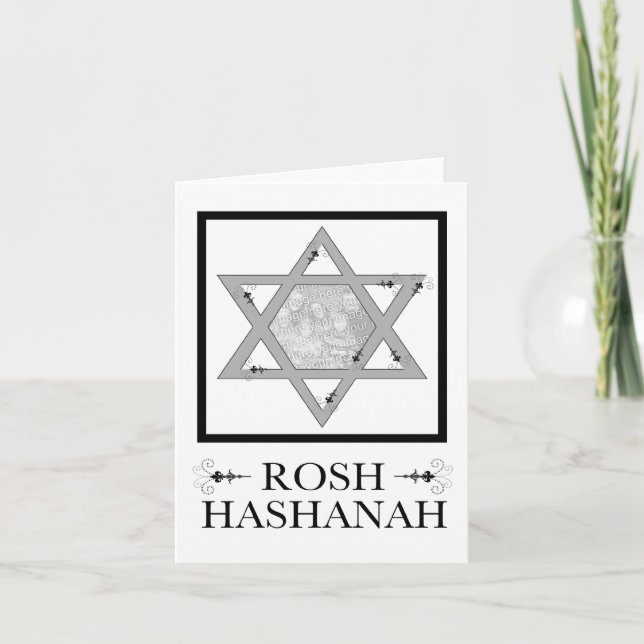 rosh hashana : star de david carte photo (Devant)