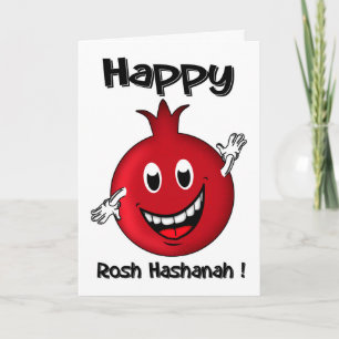 Rosh Hashanah, Bonne carte de grenade caricaturale