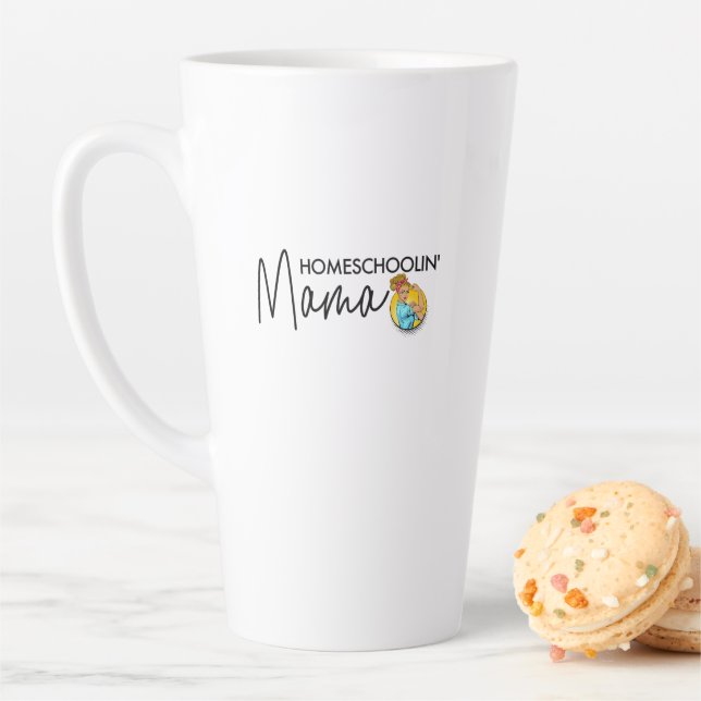 "Rosie" Homeschoolin Mama Latte Mug (En situation)
