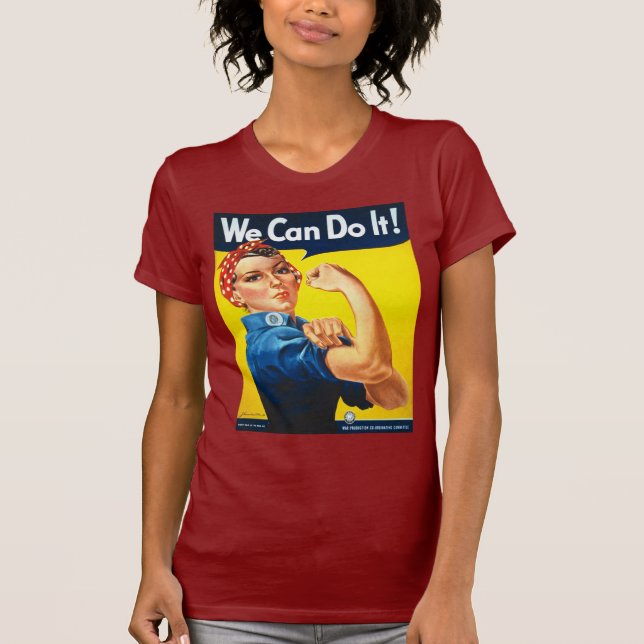 Rosie le Riveter Nous pouvons le faire T-shirt Vin (Devant)