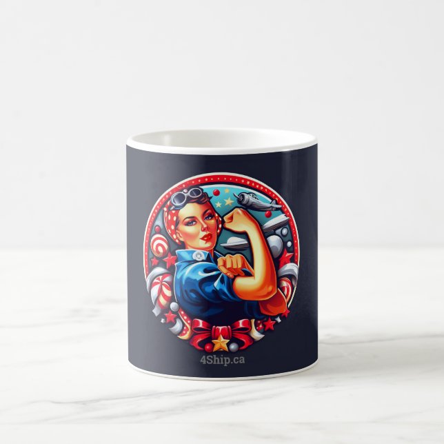 Rosie le Riveter Pin-up Girl Mug (Centre)