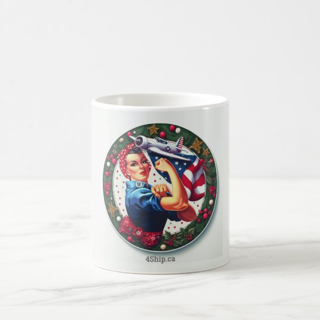 Rosie le Riveter Pin-up Girl Mug (Centre)