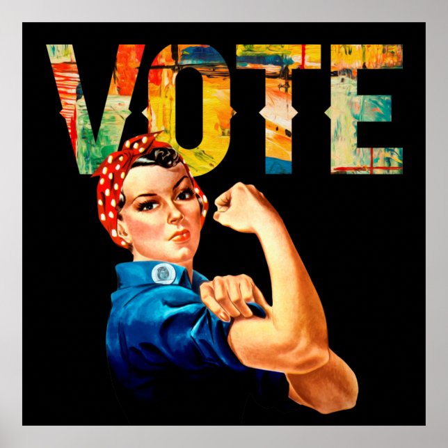 Rosie le Riveter Poster politique Vote Élection (Devant)