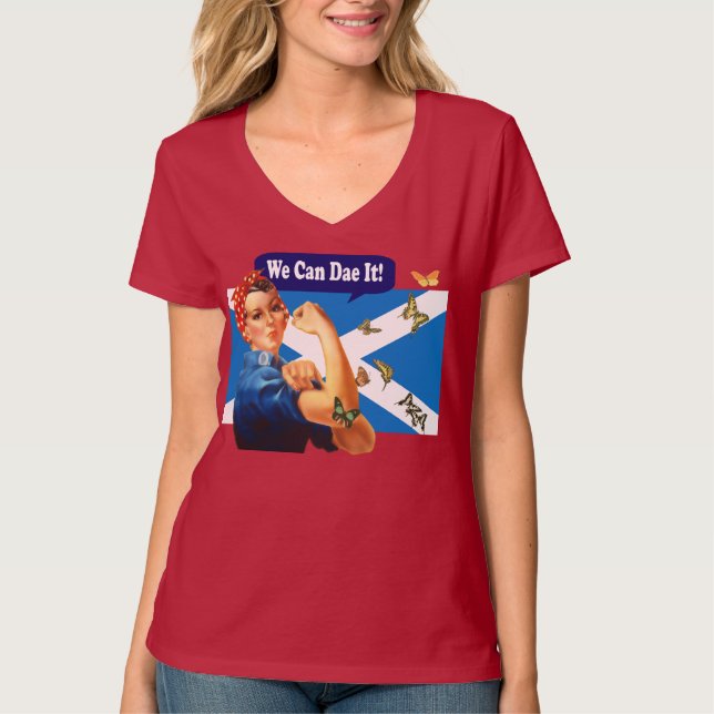 Rosie le T-shirt écossais de l'indépendance de (Devant)