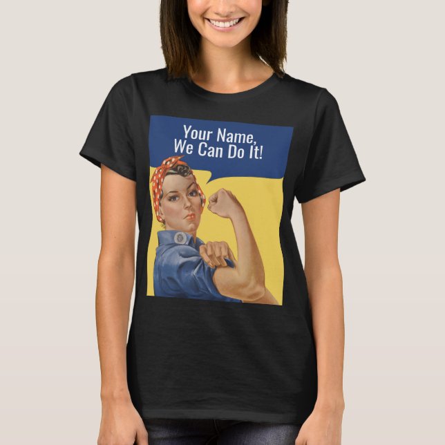 Rosie personnalisée le riveter tshirts pour femmes (Devant)