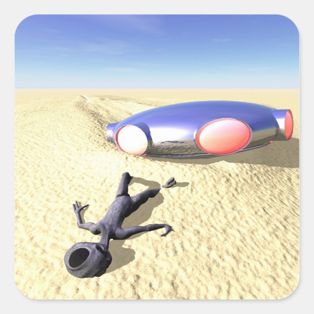 Roswell Comme Sticker UFO Crash (Devant)