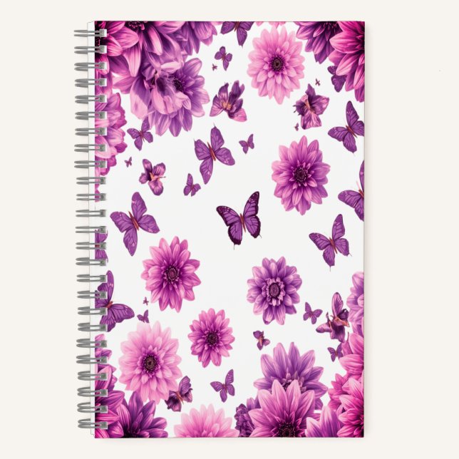 Rosy Floral Carnet rose Fleur Journal (Recto)