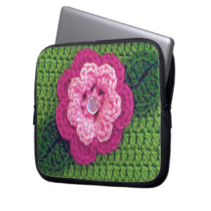 Rosy Flower Artisan Crochet Imprimer sac électroni