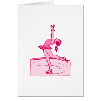 Rotation rose de patineur