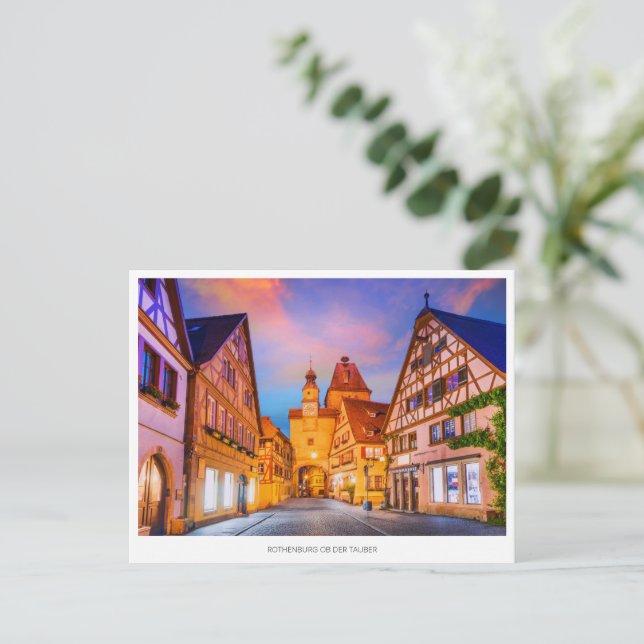 Rothenburg ob der Tauber, Carte postale de vacance (Debout devant)