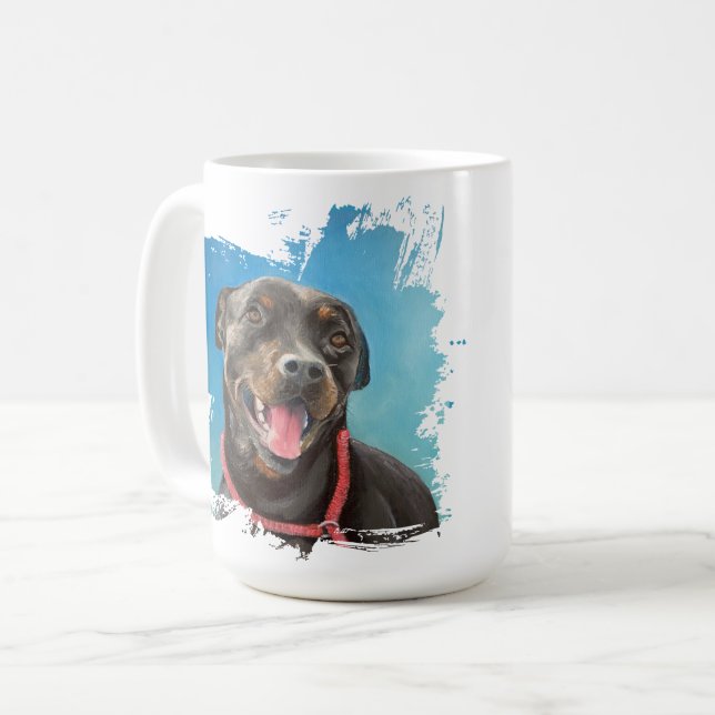Rottweiler dog love mug  (Devant gauche)