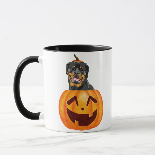 Rottweiler Halloween café Mug (Gauche)