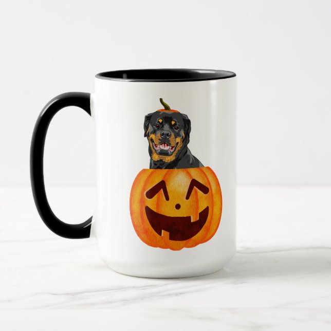 Rottweiler Halloween café Mug (Gauche)