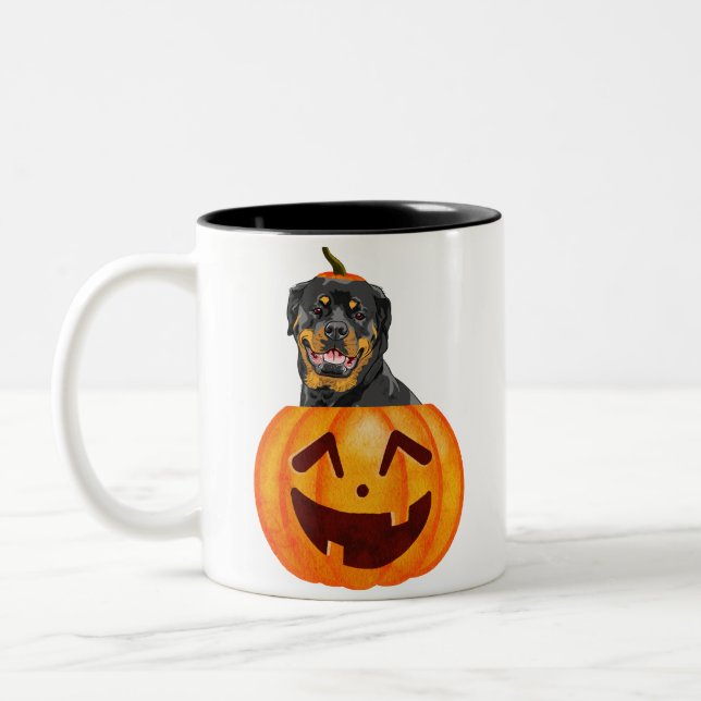 Rottweiler Halloween café Mug (Gauche)