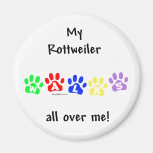 Rottweiler marche partout sur moi - Magnet