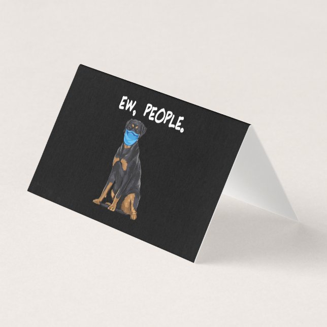 Rottweiler peu de gens chien portant un masque fac (Front)