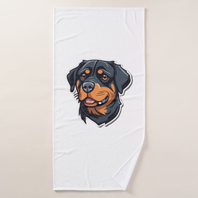 Rottweiler Pourcentage Pawsitly Adorable Rottie Ch (Serviette de bain)
