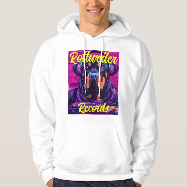 Rottweiler Records Sweat à capuche pour hommes 2  (Devant)