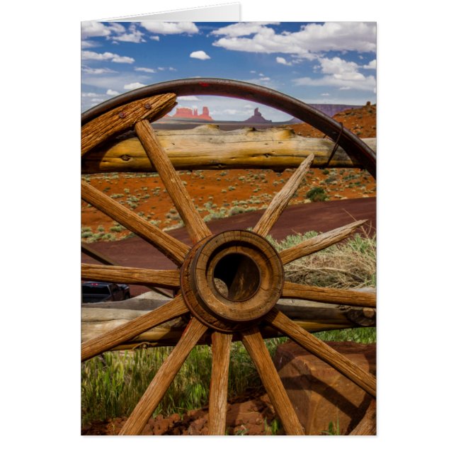 Roue de chariot en gros plan, Arizona (Devant)