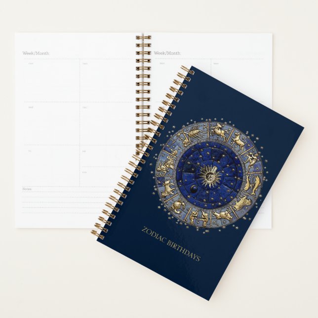 Roue Zodiac (texte personnalisable) (Devant avec enveloppe)