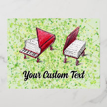 Roues en Whimsical & Piano Carte Postale Crème de