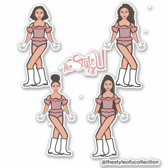 Rouffle Majorette / Stickers Danseuse Peach Blend (Devant)
