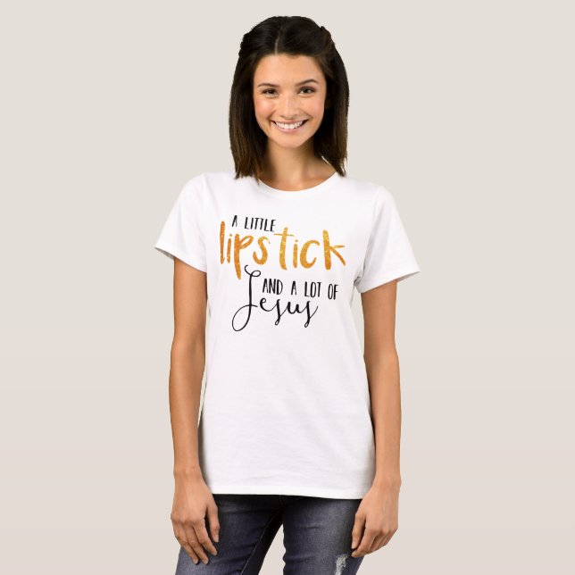 Rouge à lèvres et T-shirt de Jésus (Devant entier)