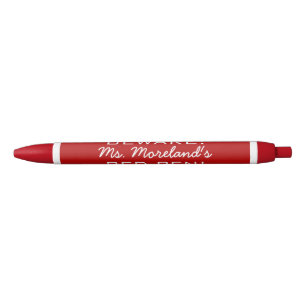 Rouge "ATTENTION ! (Votre nom) RED PEN !" stylo personna