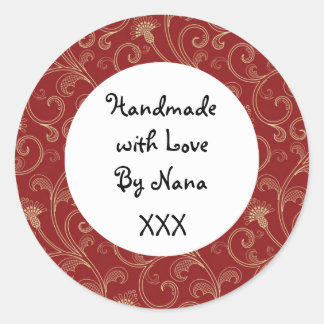 Rouge autocollants de Noël 'artisanal par'