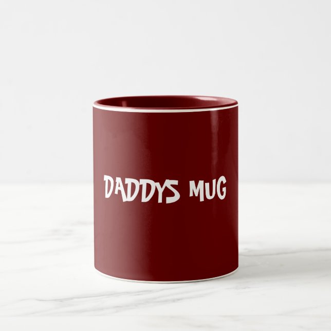 Rouge avec un texte blanc "Daddy Mug" Mugs pour pa (Centre)
