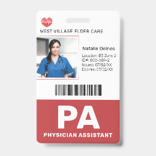 Rouge Badge photo d'identification du personnel