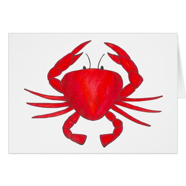 Rouge Baltimore Maryland Crabe Plage Océan (Devant horizontal)