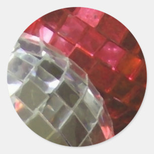 Rouge Baubles détail autocollant rond