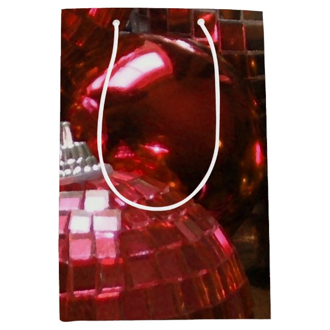 Rouge Baubles sac cadeau moyen (Devant)