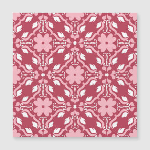 Rouge, beige à fleurs, papier peint motif sans cou