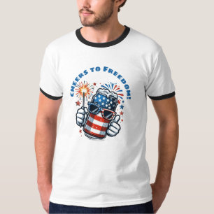 Rouge, Blanc & Bière – Drôle de T-shirt pour la fê