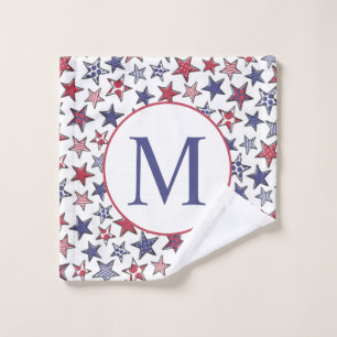 Rouge Blanc Bleu Étoiles Amérique Patriotique Mono