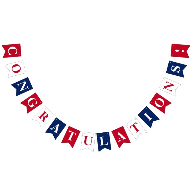 Rouge, Blanc, Bleu FÉLICITATIONS ! Drapeaux de Bun (Tout)