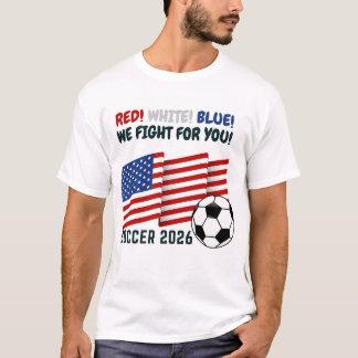 Rouge Blanc Bleu – T-Shirt pour fan de soccer USA 