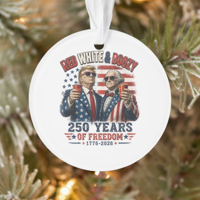 Rouge Blanc Boozy Trump George Washington 250 (Arbre)