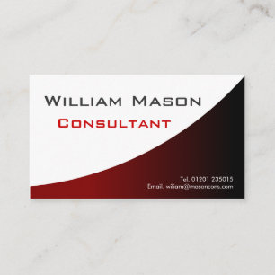 Rouge Blanc courbe, Carte de visite professionnel
