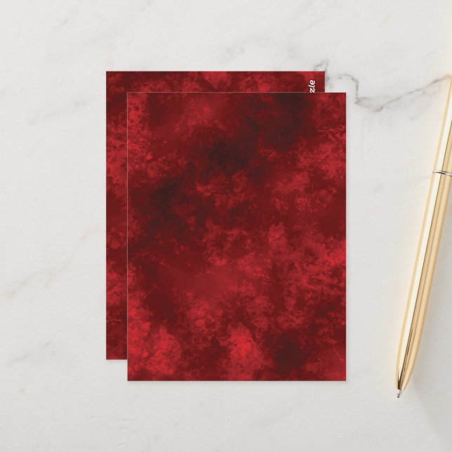 ROUGE BLANC CRÉER VOTRE PROPRE CARTE POST (Devant/Arrière en situation)