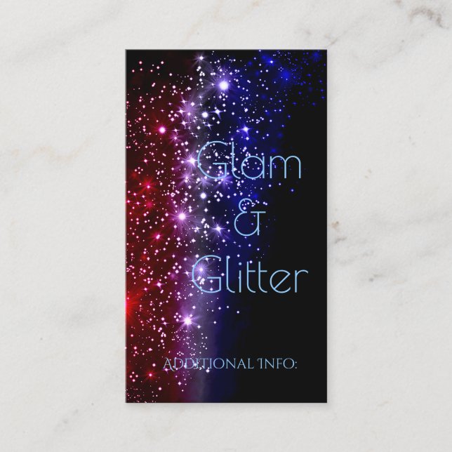 Rouge blanc et bleu Carte de visite d'étincelle 2 (Devant)