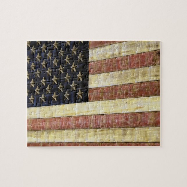 Rouge, blanc et bleu - Puzzle de 8 x 10 pouces (Horizontal)