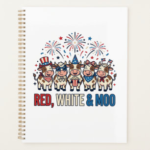 Rouge Blanc et Vache Patriotique Chemise Vintage_1