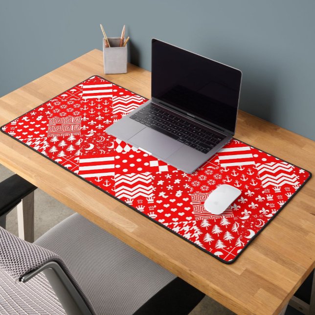 Rouge blanc Mixte Motif Patchwork Design (Créateur téléchargé)
